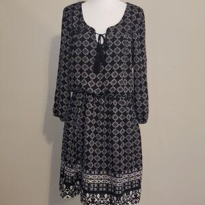 Lily Rose black and taupe dress